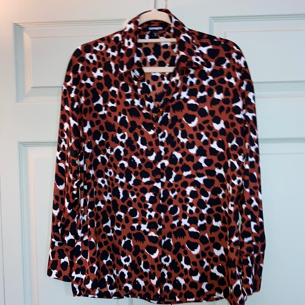 Express Animal Print Blouse XS